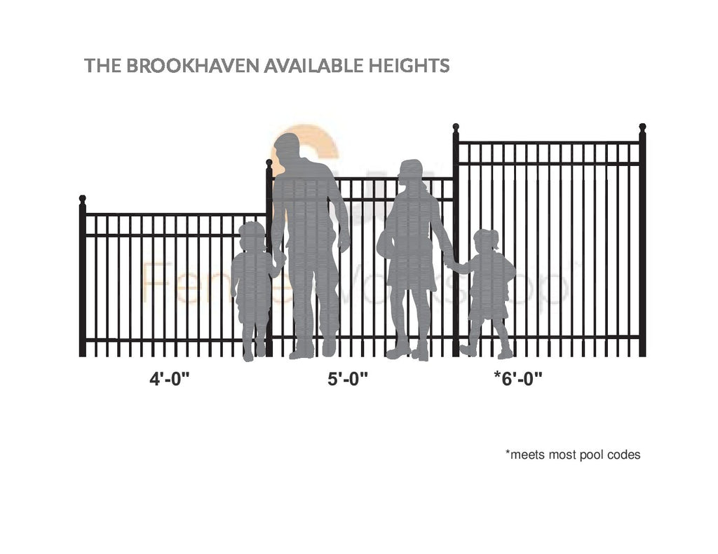 3-rail Smooth Top Aluminum Fencing Heights