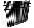 spear top aluminum fence panel for security and pool fencing on a white background